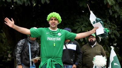 A fan of Pakistan outside the ground ahead of the first ODI in Cardiff.