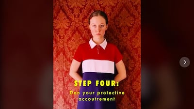 Style cues have perhaps been taken from Wes Anderson's character Margot Tenenbaum in TikTok user @in_too_deepmp3's 'Anderson Guide to Surviving a Global Pandemic'. TikTok