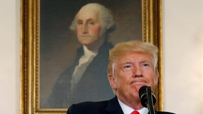 Donald Trump pauses while giving a statement on the deadly protests in Charlottesville at the White House on August 14, 2017. Jonathan Ernst / Reuters