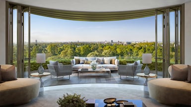 The £60 million penthouse on sale at Park Modern in London overlooks Hyde Park. Photo: Fenton Whelan