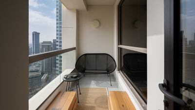 The balcony with a Marina view.