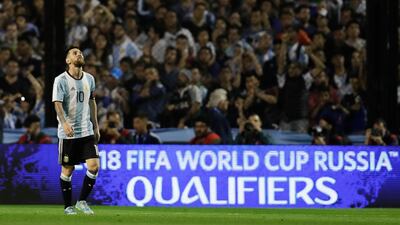 Lionel Messi cuts a frustrated figure. Victor R. Caivano / Reuters