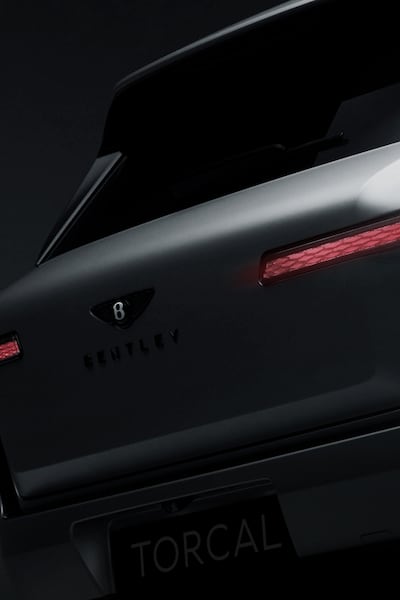 Bentley has released a teaser image of its first EV. Photo: Bentley