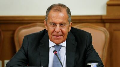 Russian Foreign Minister Sergei Lavrov attends a meeting with his counterpart from Mozambique Jose Pacheco in Moscow, Russia May 28, 2018. Sergei Karpukhin / Reuters