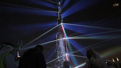 Celebrate Chinese New Year with a light show at the Burj Khalifa. Mahmoud Khaled /EPA