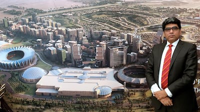 Vijay Sajjanhar, Dubai Sports City's chief financial officer, said that activity has progressed well since it was founded in 2004. Satish Kumar / The National