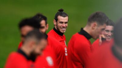 Wales player Gareth Bale during a training session at the Vale Hotel on March 21, 2017 in Cardiff, Wales ahead of their 2018 World Cup qualifier against the Republic of Ireland in Dublin. Stu Forster / Getty Images