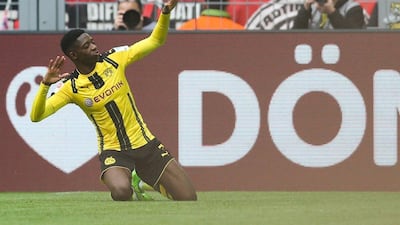 Ousmane Dembele arrived at Borussia Dortmund in the summer from French club Rennes. Friso Gentsch / AFP