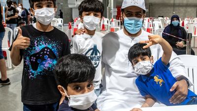 Back-to-school PCR testing gets under way at Biogenix Labs by G42 Healthcare, Masdar City, Abu Dhabi. All Photos: Victor Besa / The National