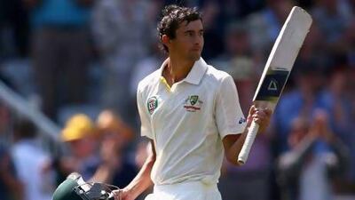 Ashton Agar of Australia leaves the ground after being dismissed by Stuart Broad of England on 98 runs during Day 2 of the first Ashes Test match at Trent Bridge Cricket Ground in Nottingham, England.
