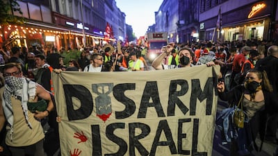 Protesters march for the 'Revolutionary May 1st Protest' in Berlin, Germany earlier this week. Getty