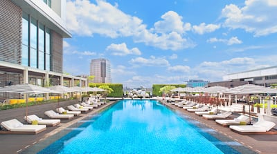The Wet pool has a DJ and bar area. Photo: W Taipei