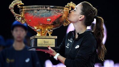 Agnieszka Radwanska did not drop a set all week en route to winning the China Open title. Wang Zhao / AFP