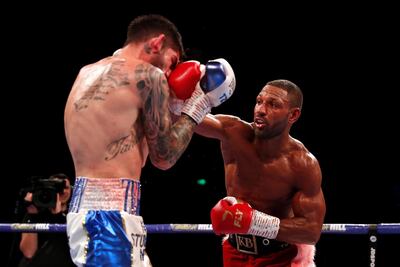 Kell Brook, right, laboured to a unanimous decision over Michael Zerafa in Sheffield. Reuters
