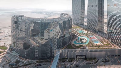 The Arc, left, alongside Aldar's Gate Towers on Reem Island. Courtesy Aldar