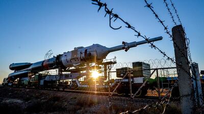 The huge rocket releases the capsule once it leaves Earth's orbit. The spacecraft then flies itself to the ISS in as little as six hours. September. Vyacheslav Oseledko / AFP