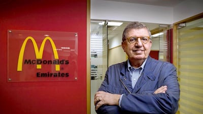 Rafic Fakih, managing director of Emirates Fast Food, McDonalds at their offices in Sharjah. Antonie Robertson / The National
