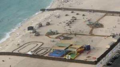 A row has broken out over the sectioning off of a part of the Jumeirah Beach Residence public beach and charging for access.