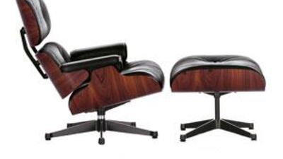 Lounge Chair and Ottoman (1956) designed by Charles and Ray Eames.