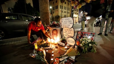 Flowers and mementos are pictured on the star of Stan Lee on the Hollywood Walk of Fame. Reuters