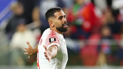 Ali Olwan of Jordan celebrates his goal against Austria. AFP