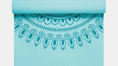 Gaiam’s Marrakesh yoga mat is a lightweight option with 6mm of cushioning; Dh115 from en-ae.sssports.com. Photo: Gaiam
