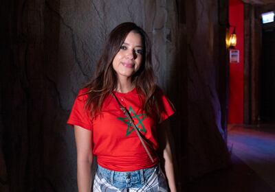 Samya Lalaoui praised the atmosphere in Dubai, where she watched Morocco's match with fellow fans. Ruel Pableo for The National