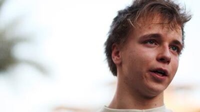 Kevin Korjus began his rise to a F1 test by winning in a kart in Al Ain in 2007.