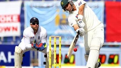 Misbah-ul-Haq, the Pakistan captain, was involved in a 100-run stand with Asad Shafiq in Abu Dhabi on Wednesday.