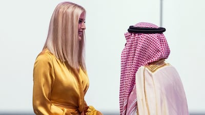 Ivanka Trump gave a key note speech at the two-day forum. Reem Mohammed / The National
