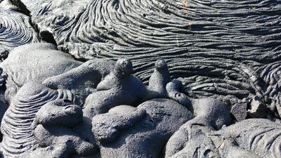 An entry of lava rock formation in Santiago island. Courtesy Galapagos Conservation Trust / Peter Topley