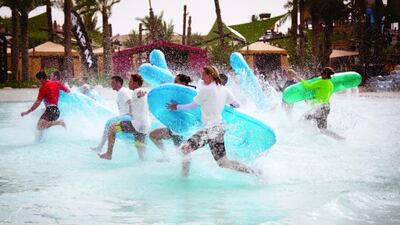 Managers are turning to more and and more unusual ways to build teams and bond staff, such as a day out at Yas Waterworld. Courtesy/ Yas Waterworld