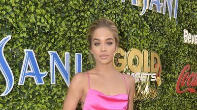 Jasmine Sanders attends the 7th Annual Gold Meets Golden event at Virginia Robinson Gardens and Estate in Los Angeles on January 4, 2020. AFP