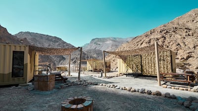 There are nine recycled containers for guests to stay in to make the most of their time at the Bear Grylls Explorers Camp