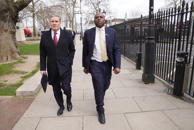 Keir Starmer and shadow foreign secretary David Lammy have called for a two-state solution while stopping short of demanding an immediate ceasefire in Gaza. PA
