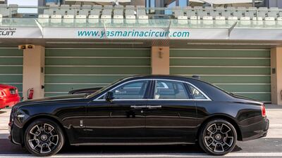 A Ghost awaits its turn on the track. Courtesy Abu Dhabi Motors