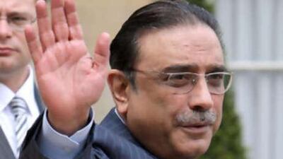 The Pakistani president Asif Ali Zardari leaves the Elysee Palace in Paris after a meeting with the French president last year.