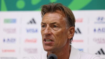 Tunisia's new head coach Herve Renard speaks to the media at the Monterrey Stadium in Guadalupe, Mexico. AFP
