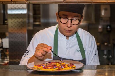 Head chef Diego Sanchez of Lima Dubai. Navin Khianey for The National