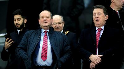 Rochdale CEO David Bottomley, left, at St James' Park. Getty Images