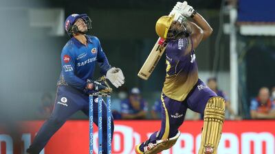 Andre Russell of Kolkata Knight Riders in action