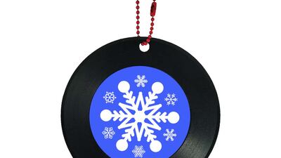 Vinyl holiday ornament, Dh29, Universal Music.