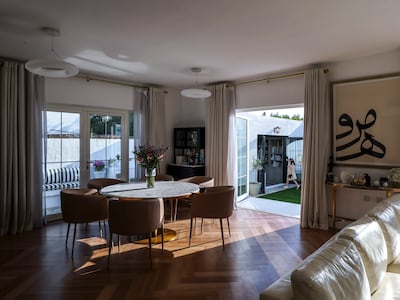 The spacious living area of the family home. Victor Besa / The National