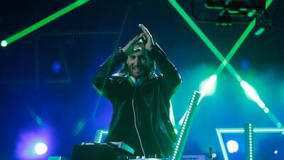 French DJ and UAE regular David Guetta performs during the Billboard Music Awards. Steve Marcus / Reuters
