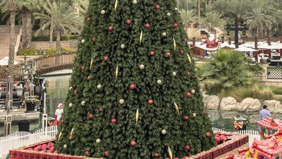 The Souk Festive Market at Madinat Jumeirah allows you to experience a traditional German market sans coats and gloves. The decor is dominated by an impressive 36-foot LED Christmas tree. Antonie Robertson / The National