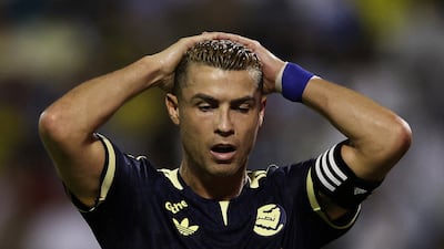 Cristiano Ronaldo cut a frustrated figure in Al Nassr's 1-1 draw at Al Khaleej. Reuters