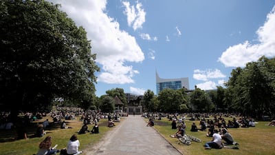 A general view of Forbury Gardens during a Black Lives Matter protest in Reading. Reuters