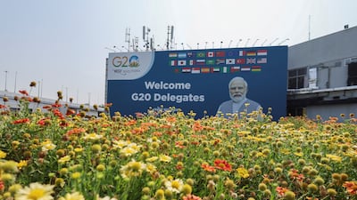 Flowers are among the colourful decorations in New Delhi as Prime Minister Narendra Modi prepares to host the G20 Summit. Reuters