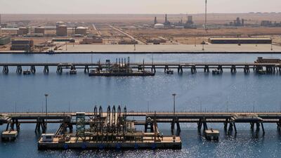 Brega port in Libya. Many oil plants and refineries in the country have been closed due to tension between its rival administrations. AFP