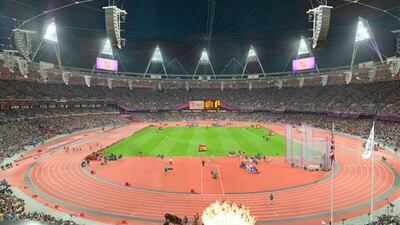 Screenshot of the gigapixel 100m final shot. Pic: Henry Stuart/Getty